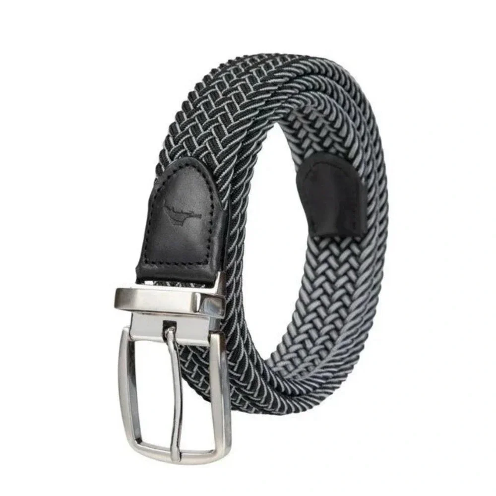 NEW Tommy Bahama Men's S/M 32-36 Reversible Belt Black & Gray Comfort Stretch‎